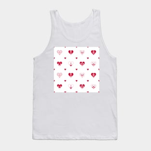 Valentines Day Hearts-WT Tank Top